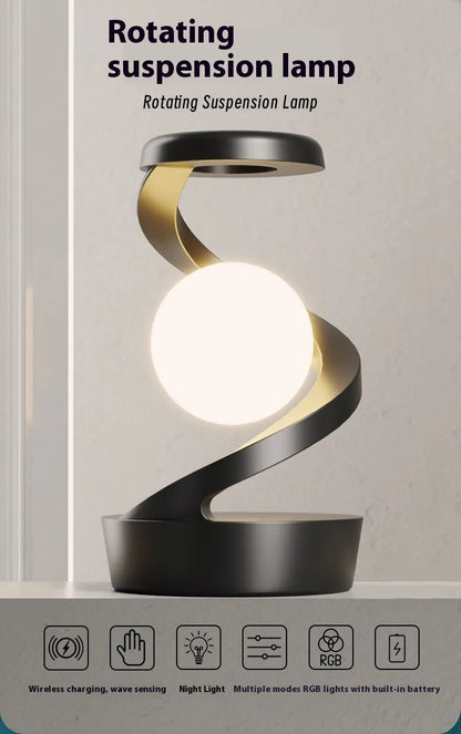 Rotating  Lamp with Wireless Charging