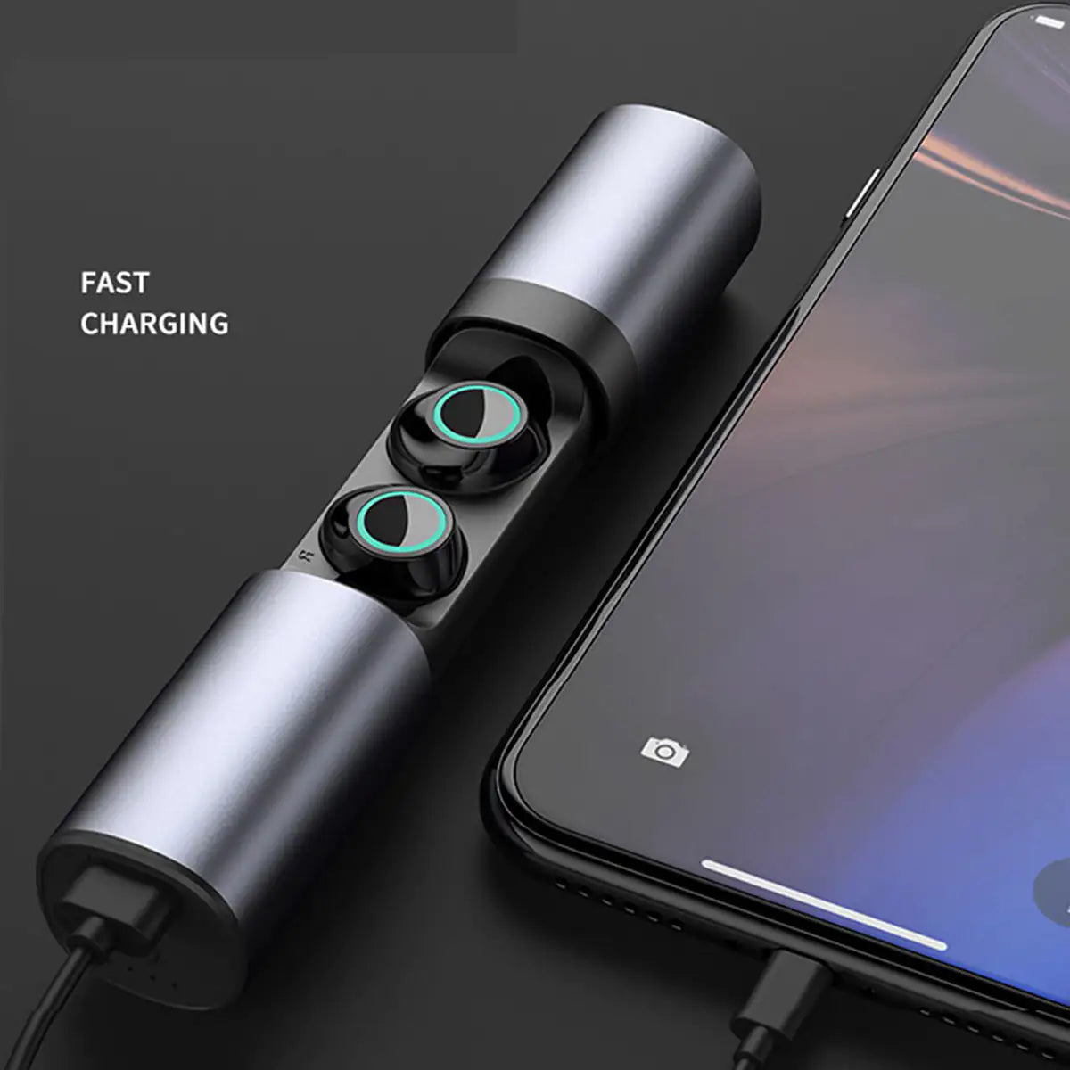 True Twin 2 In 1 Wireless Headphones With Phone Charger